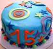 Farebná narodeninová torta
