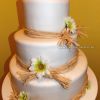 Prírodná svadobná torta