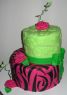 Zeleno - ružová torta