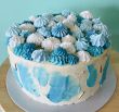Bielo - modrá torta