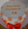 Bielo-oranžová torta