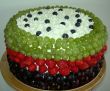 Pásikavá ovocná torta