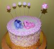 Torta s bielou čokoládou a koníkmi