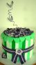 Zeleno-fialová torta