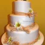 Prírodná svadobná torta