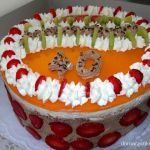 Tvarohovo  -  ovocná torta č. 5