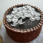 Malá čokoládová svadobná torta