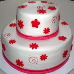Bielo-červená torta