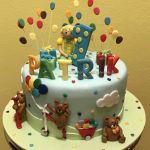 Torta s balónikmi a mackami