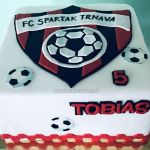 Torta so znakom a s loptami