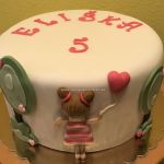 Torta s dievčatkom a balónikom