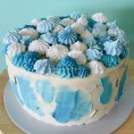 Bielo - modrá torta