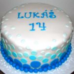 Bielo-modrá chlapčenská torta
